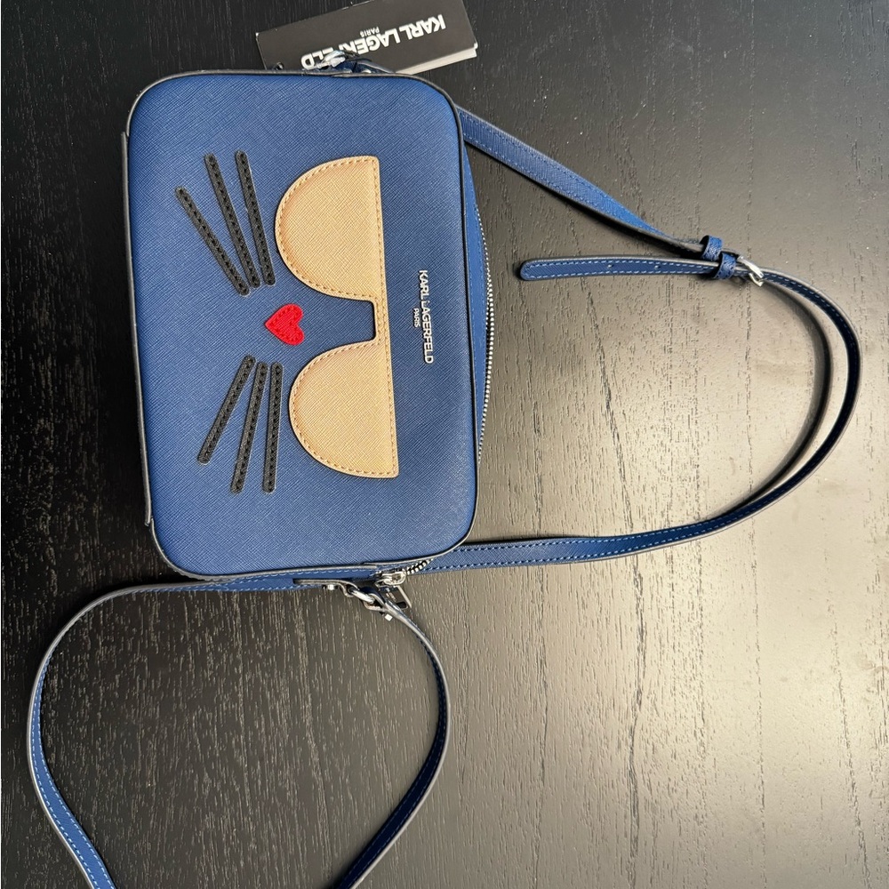 Karl Lagerfeld Blue Cat Purse